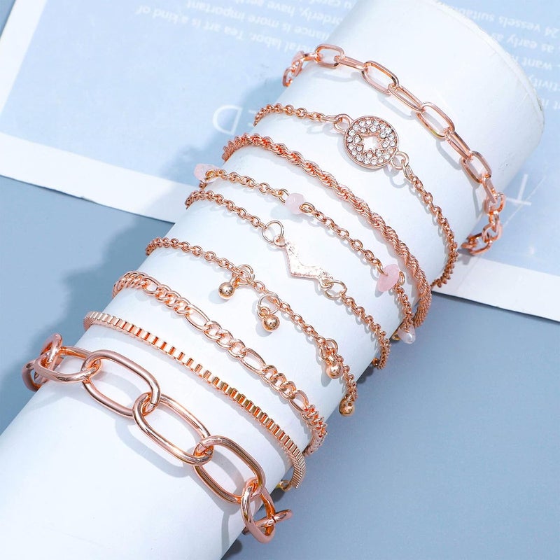 NEWITIN 49 Pieces Gold Jewelry Set for Women Fashion Costume Jewelry Gold Plated Necklace Bracelet Ring Earrings Set for Women - Image 3